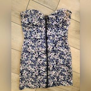 Floral Bustier mini dress